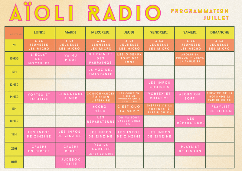 Programmation juillet
